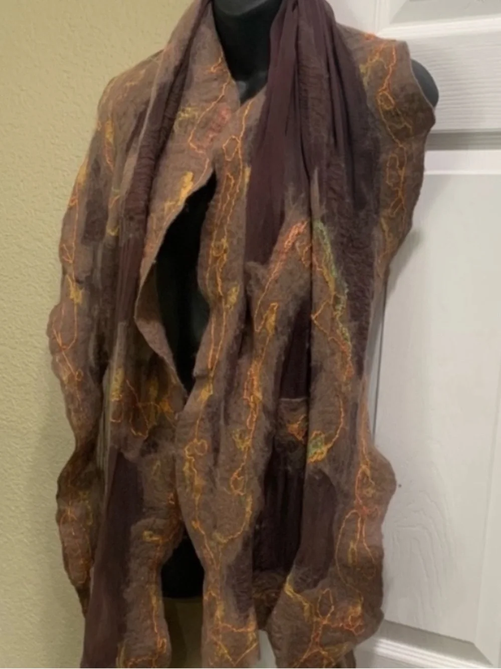 Design Wool&Silk scarf hand crafted